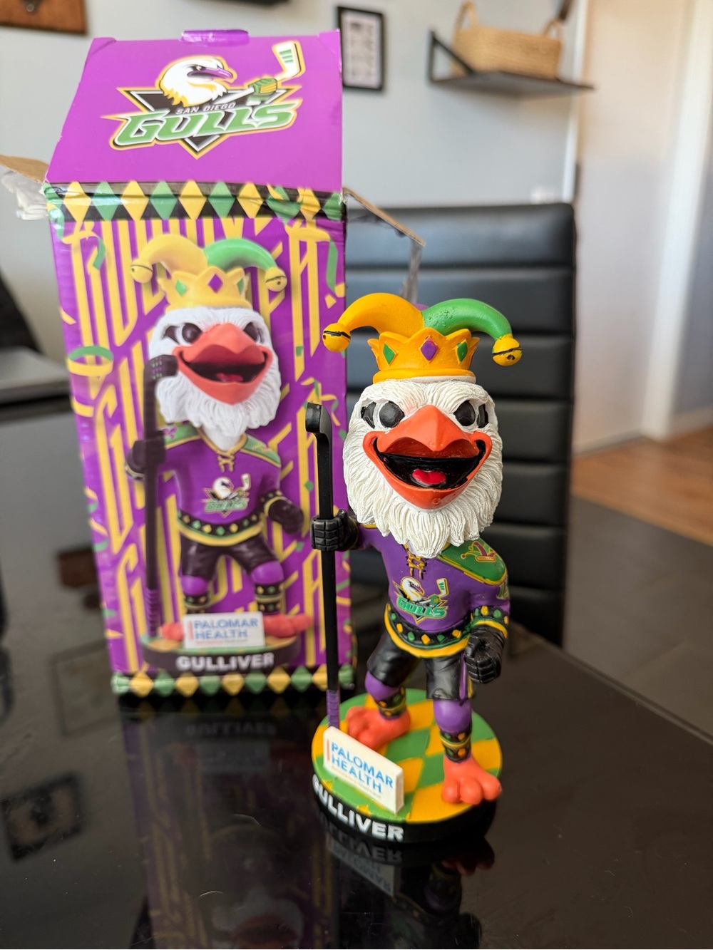 San Diego Gulls "Gulliver" Mardi Gras Bobblehead – Palomar Health SGA